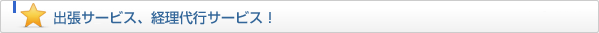 出張サービス、経理代行サービス！